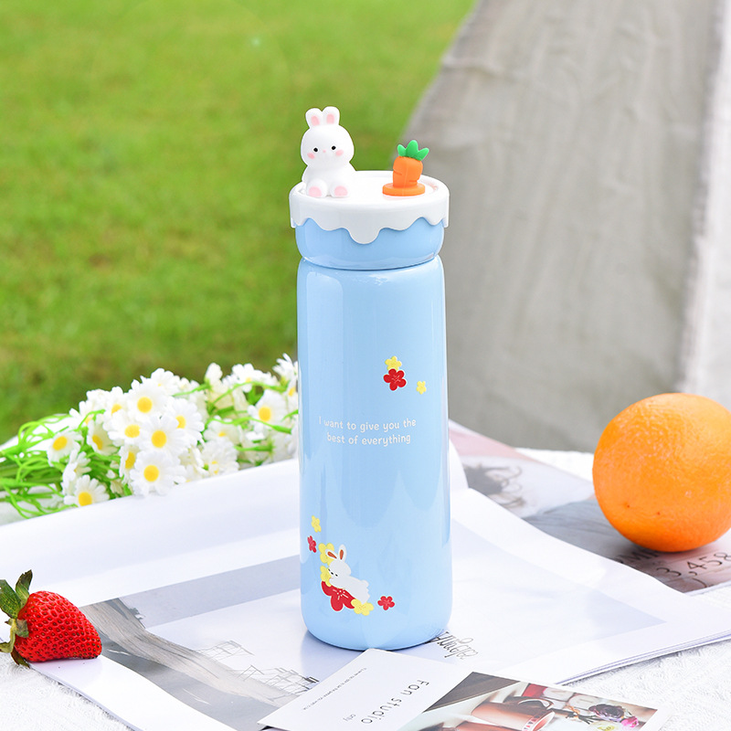 Girls' Good-looking Stainless Steel Thermos Cup Cartoon Cute Portable Internet Celebrity Water Cup Large Capacity Student Tumbler