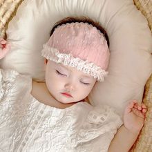 婴儿发带夏季薄款护囟门帽女宝宝公主可爱儿遮脑门心帽子发饰