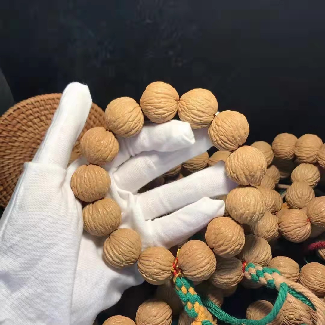 土豪猴头凤羽猴头核桃单圈文玩猴头108长串猴头手串 大量批发