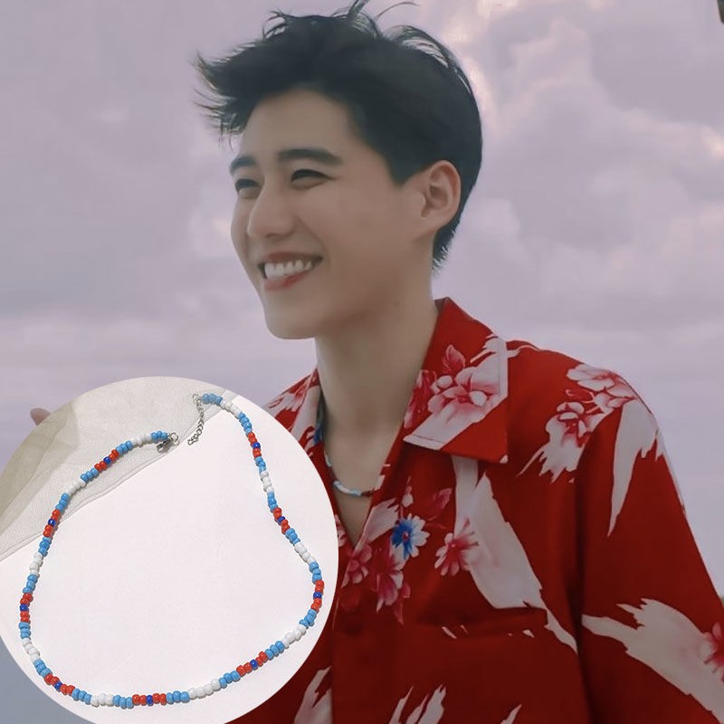 以你的心诠释我的爱bkpp同款项链泰剧彩色琉璃米珠串珠项链手链