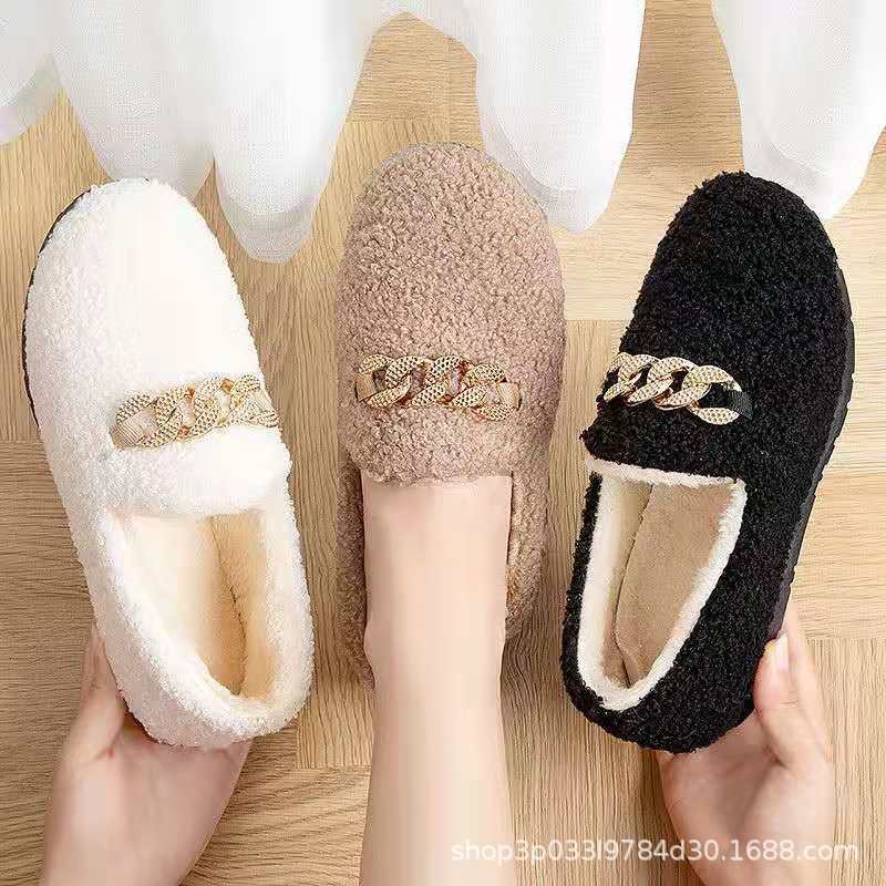 Tods Fashionable All-Match Warm Cold-Resistant Shoes Best-Seller on Douyin One Piece Dropshipping Free Shipping Furry Home Loafers Mom Shoes