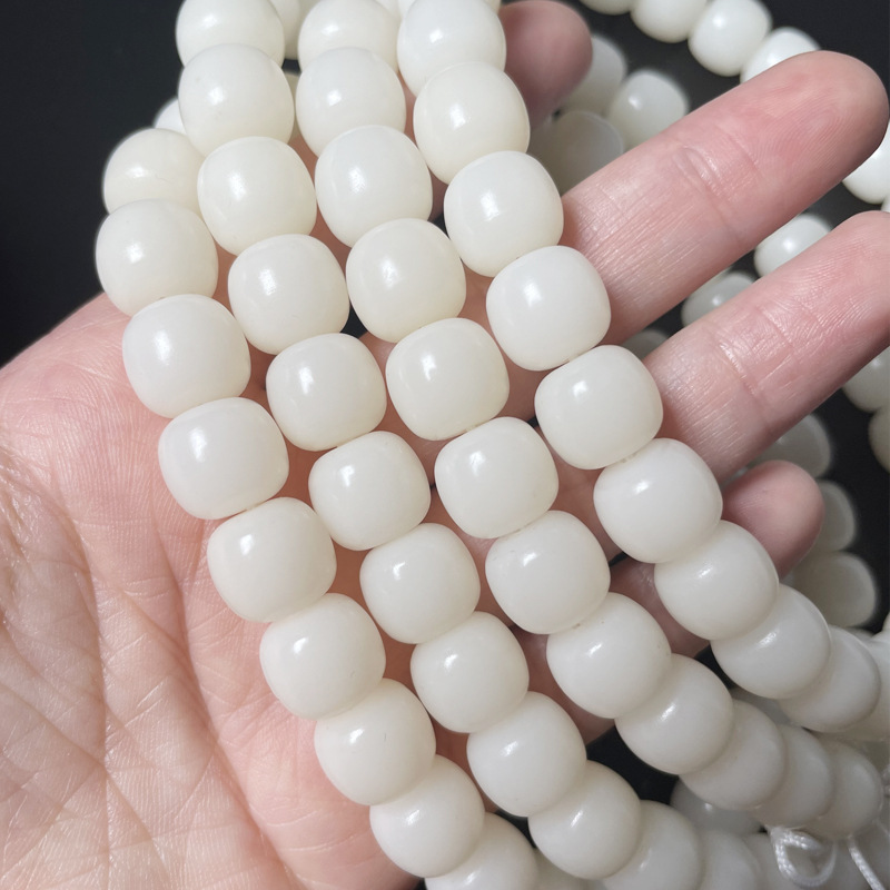 Bodhi Root Manufacturer Direct Sales High Throw White Jade Bodhi Root Bodhi Root Crafts Rosary Bracelet 108 Pieces One Piece Dropshipping