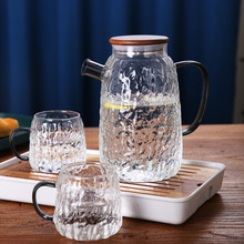 批发冷水壶玻璃大容量冰川纹凉水壶凉白开家用水壶耐热加厚玻璃壶