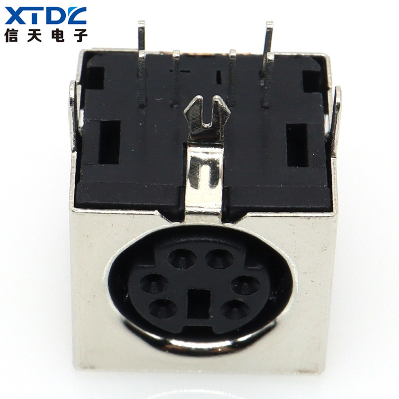 din-603插座s端子mdc-6-03六芯全包6芯ps2键盘鼠标6p黑/绿/紫色