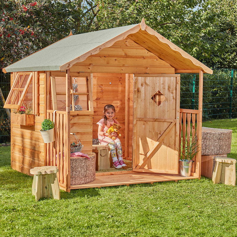 定制 幼儿园户外木屋 儿童游乐设施木制小房子室外娱乐场所过家家