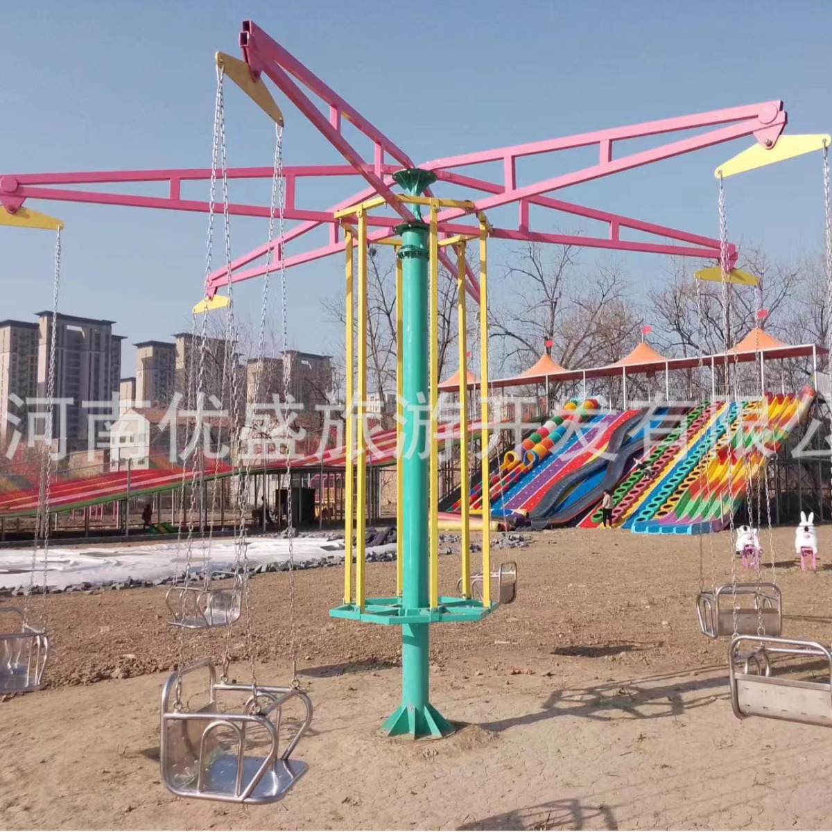 网红无动力旋转秋千摇摆秋千龙绳秋千无动力乐园设施-阿里巴巴