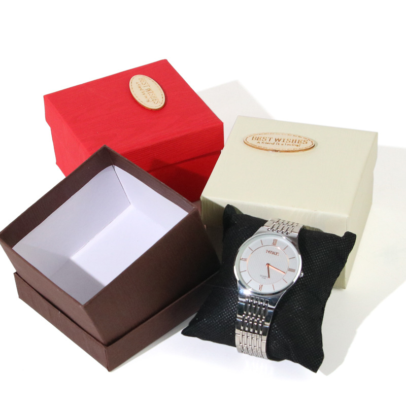 现货手表纸盒木纹纸创意表盒手链盒子直播手表店展示卡纸礼盒