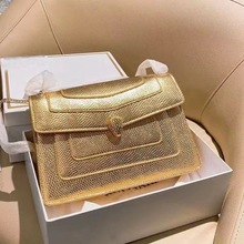 5新bvlgari宝格丽中号牛皮蛇头包单肩斜跨链条包女包公价26300