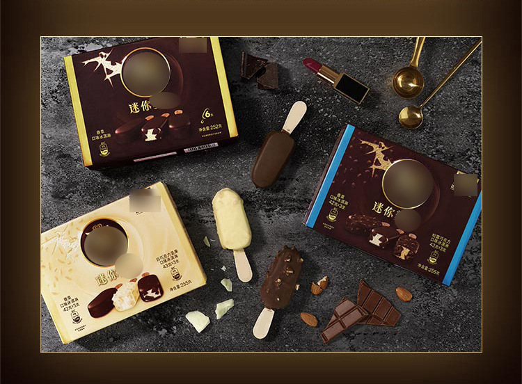 和路雪迷你梦龙雪糕家庭分享装香草口味冰淇淋252克*6盒整箱批发