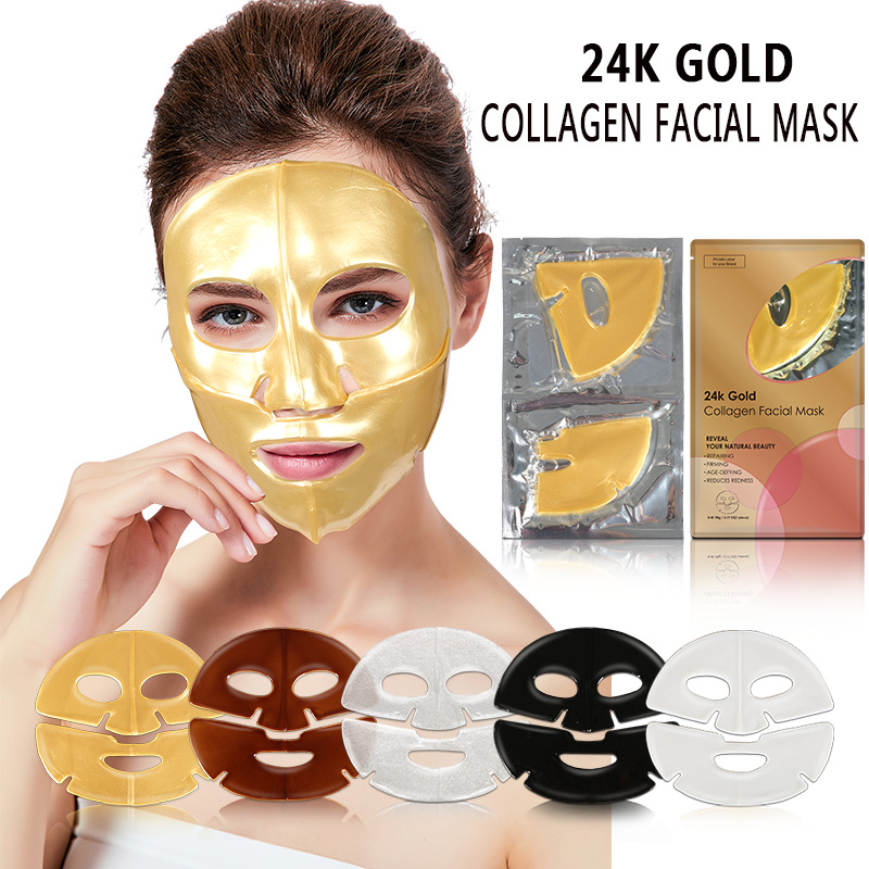 英文水晶黄金面膜胶原蛋白面膜水凝胶GOLD Collagen Facial Mask