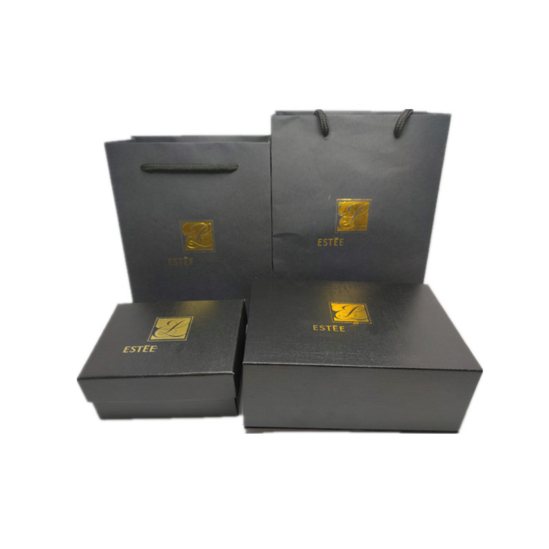 雅诗兰黛套装包装盒礼品袋小棕瓶精华露天地盖蓝色金边礼品盒纸袋