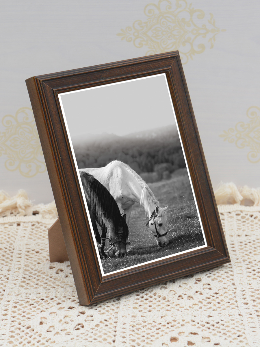 相框摆台实木复古美式相册架子摆台架画框照片框挂墙相框创意