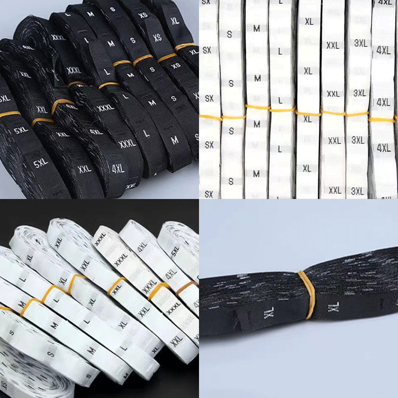 尺码标服装布标衣服现货商标儿童衣服xs sml-8xl水洗标领标尺码唛