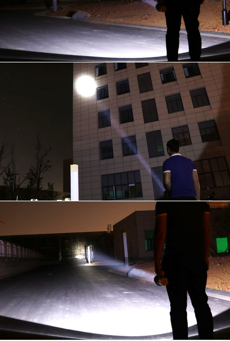 【把手式】强光手电筒充电超亮户外手提工地探照灯远射车载家用