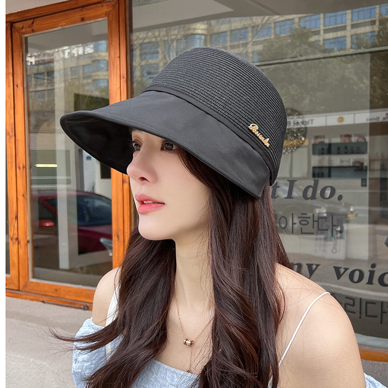 Summer Sun Hat Women's Sun-Proof and Breathable All-Match Fashion Sun Hat Beach Trip Uv Protection Bucket Hat