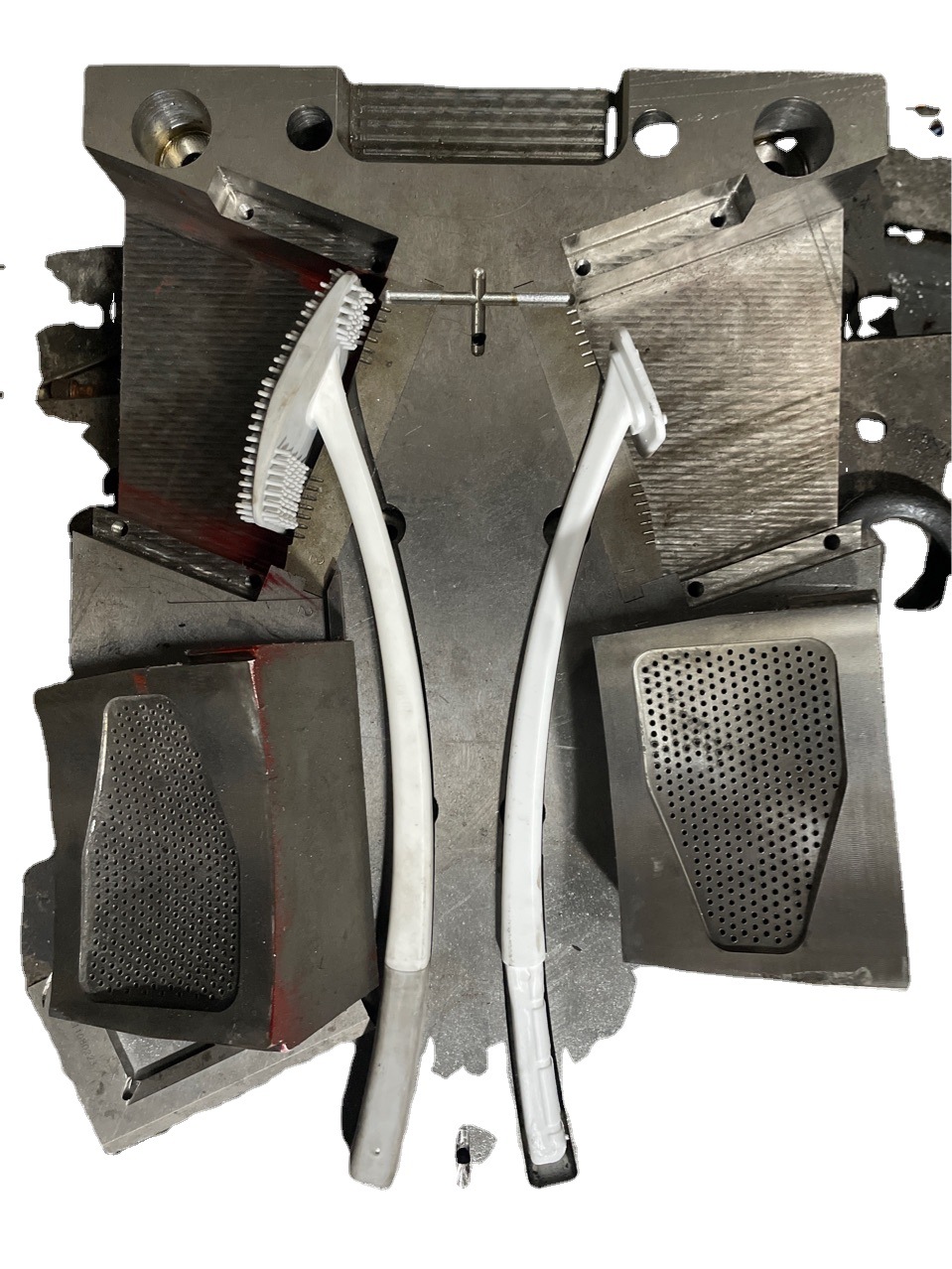 注塑马桶刷模具,硅胶包胶模具 注塑模具 家用注塑模具 卫浴模具