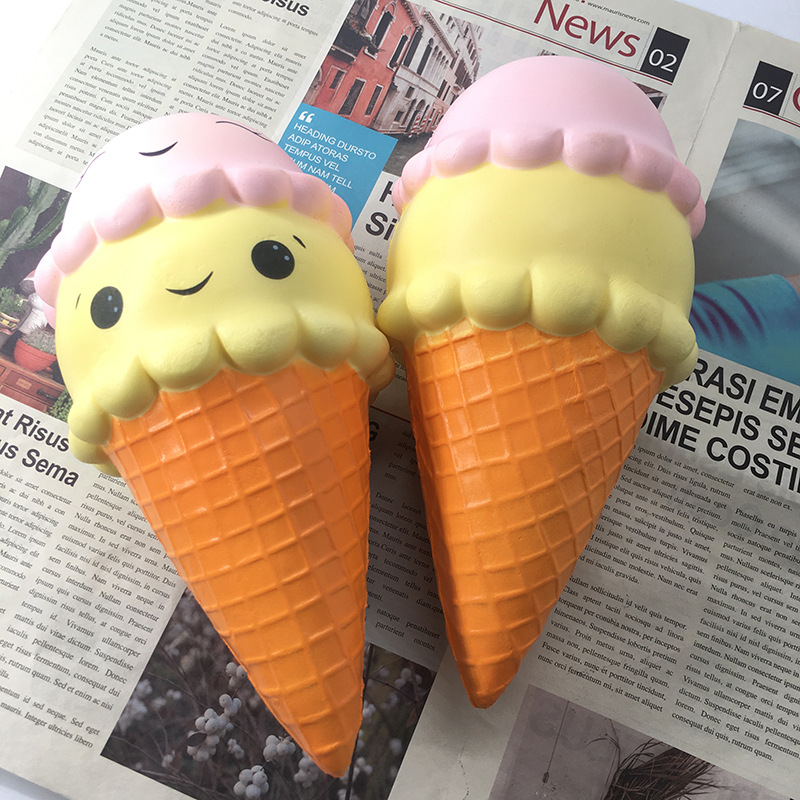 21cm大号粉双头慢回弹冰淇淋玩具 仿真雪糕冰淇淋解压减压玩具