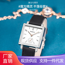 番米拉2021夏季新款女士手表方形复古时尚简约方型皮带手表P0563
