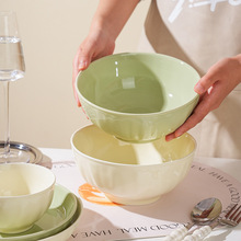 舍里奶油风米饭碗家用2024新款高颜值吃饭碗特别好看的小碗大汤碗