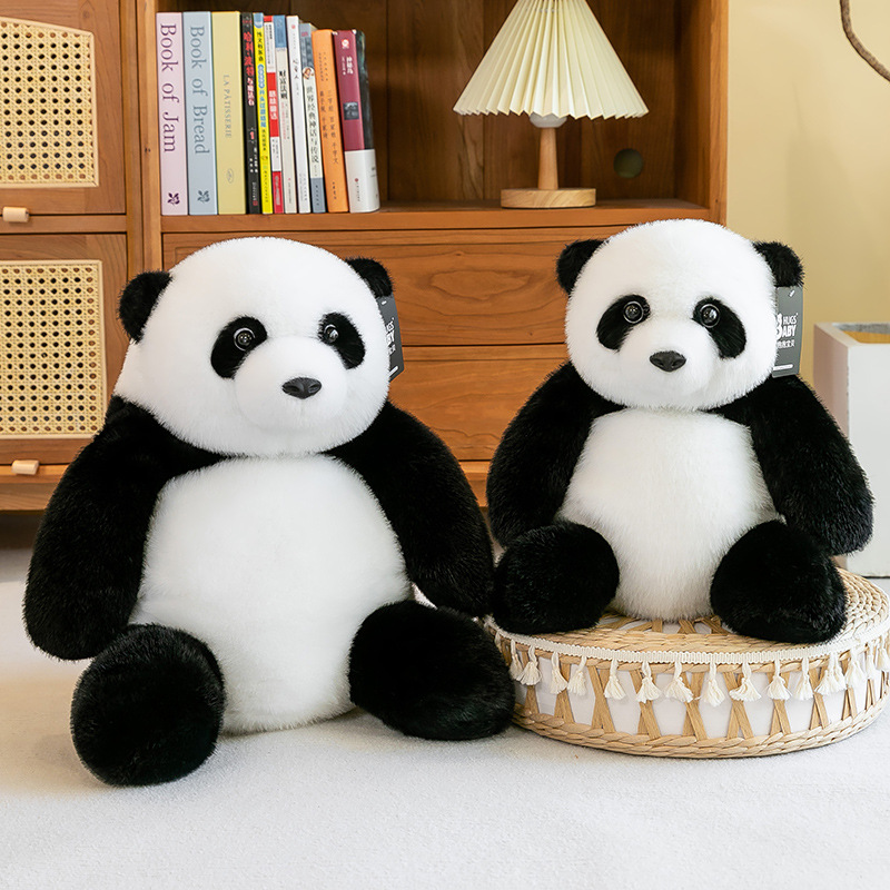新款可爱慵懒熊猫毛绒玩具公仔仿真大熊猫玩偶儿童大号抱枕布娃娃
