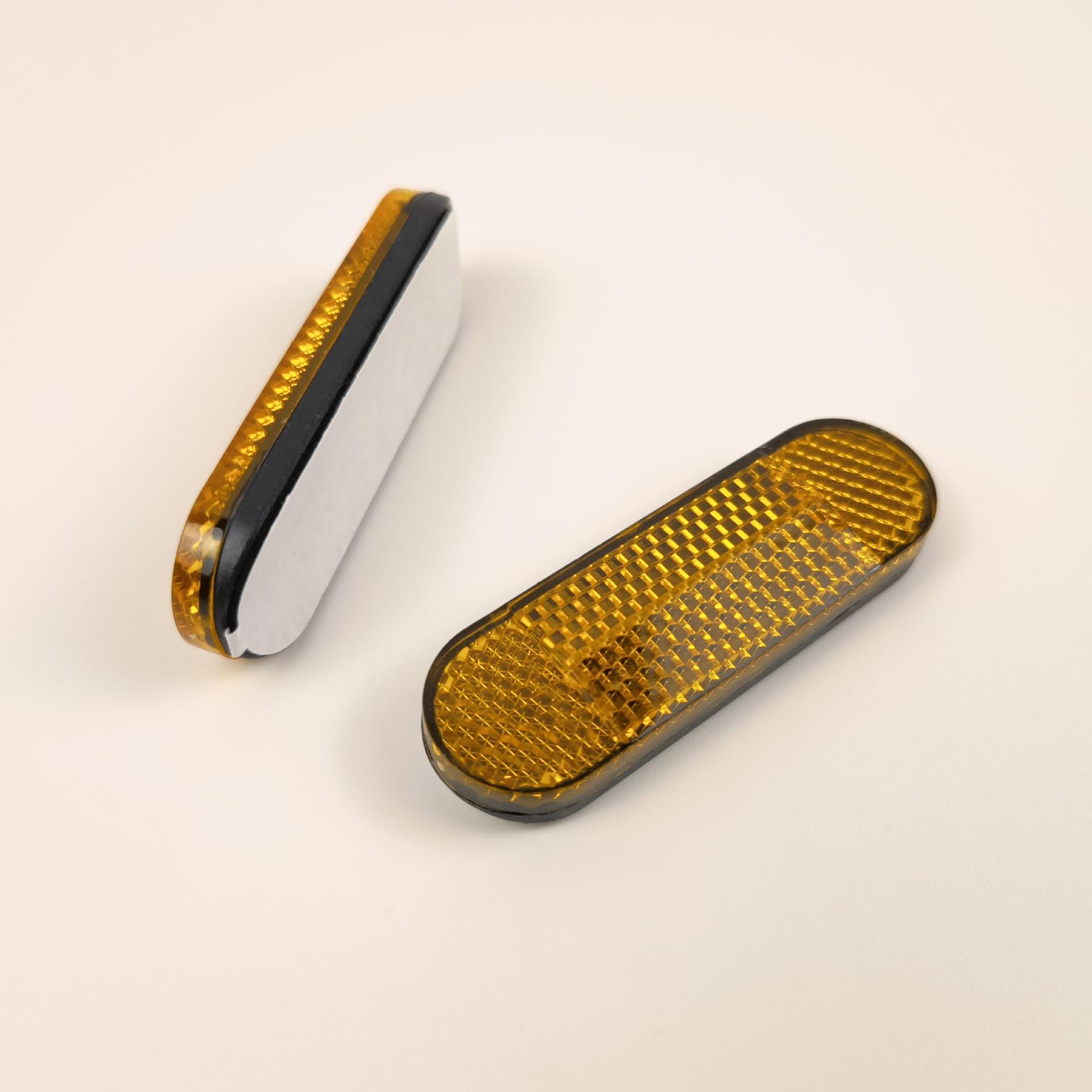 自行车 电动滑板车适用前反射器 夜间警示反光片棱形多角度警示片