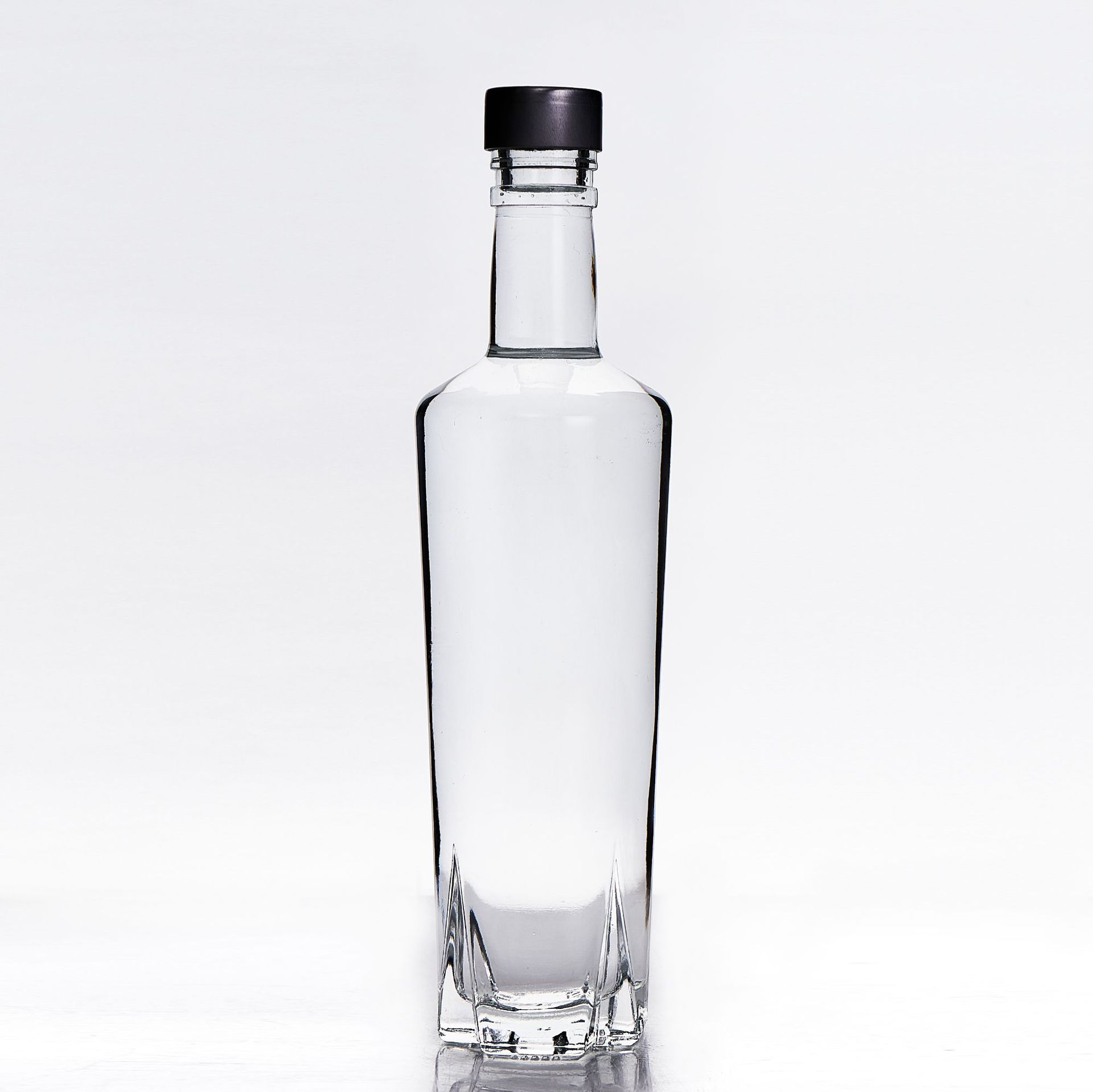 400ml水晶玻璃瓶高级烈酒瓶时尚威士忌酒瓶伏特加空酒瓶带螺旋盖
