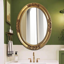 A0欧式壁挂镜椭圆形浴室镜简欧卫浴镜卫生间镜子酒店洗漱镜框装饰