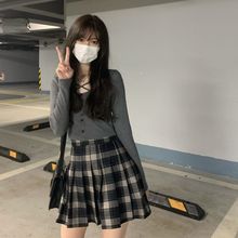 设计感小众短款长袖T恤女春秋修身韩版ins原宿风高腰露脐打底上衣