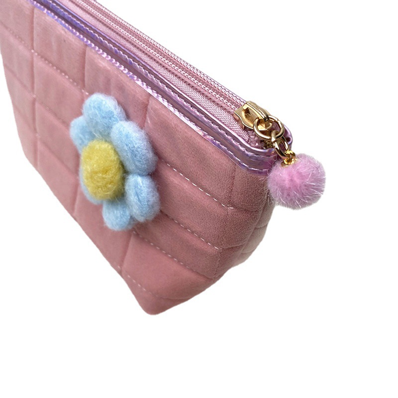 New Internet Celebrity Wash Waterproof Japanese Crystal Velvet Cosmetic Bag Travel Portable Tote Buggy Bag Storage Bag