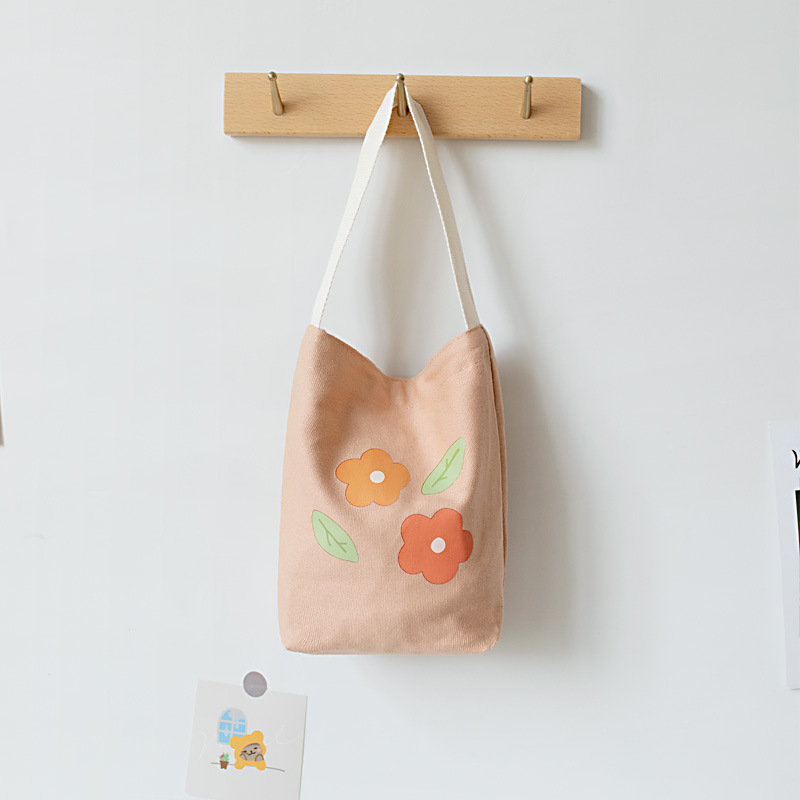 2021 Summer Portable Canvas Bag Female Korean Student Kettle Bag Milk Tea Bag Fashion Mobile Phone Handbag Small Cloth Bag