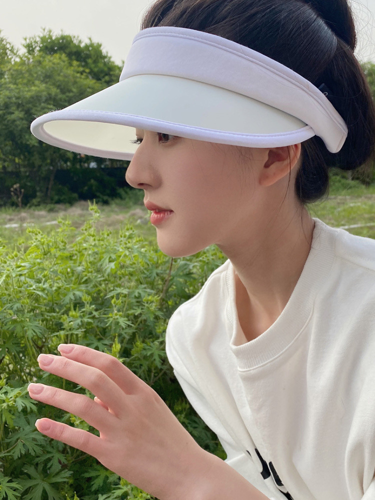 赵露思明星同款防晒遮阳帽女空顶帽子韩版防太阳光夏季鸭舌运动帽