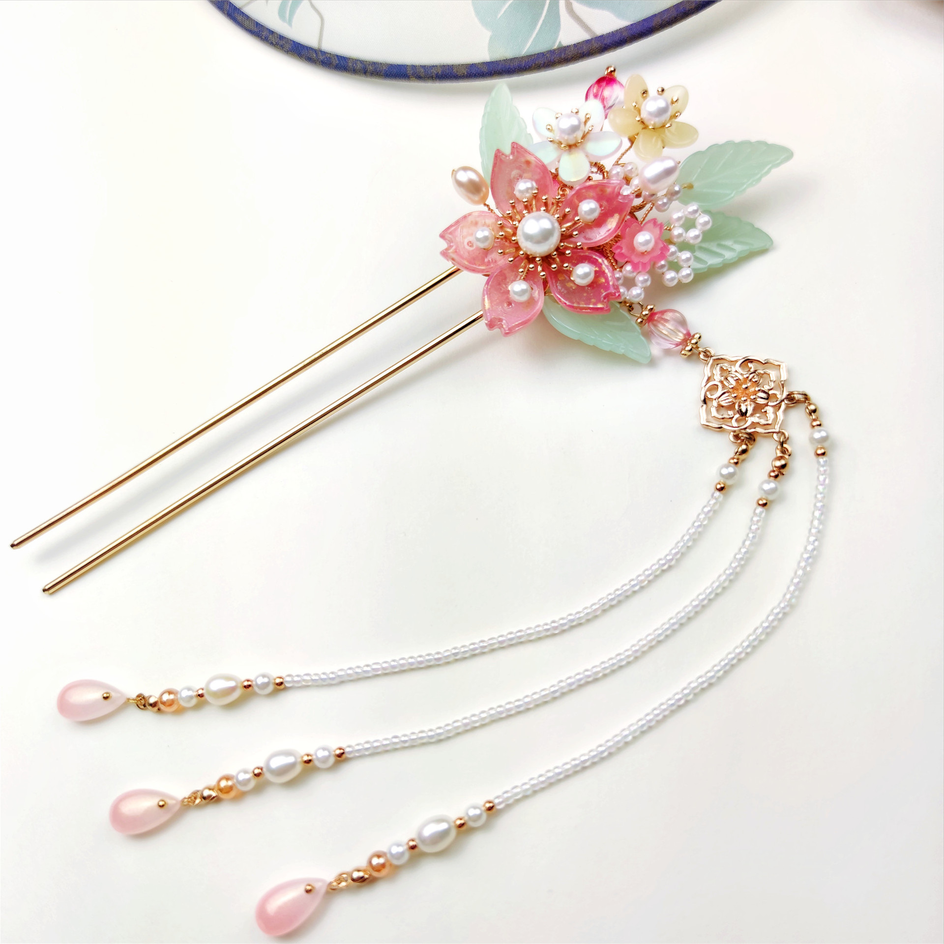 古之韵新品手工制作汉服发簪古装头饰古风配饰流苏步摇发簪花语