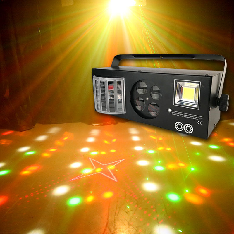 四合一彩灯爆闪旋转ktv酒吧氛围灯舞台灯闪光灯频闪激光满天星灯