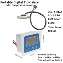 Digital Flow Meter Sea Zhongjiang电池款水流量表G1/4管HS41TAT