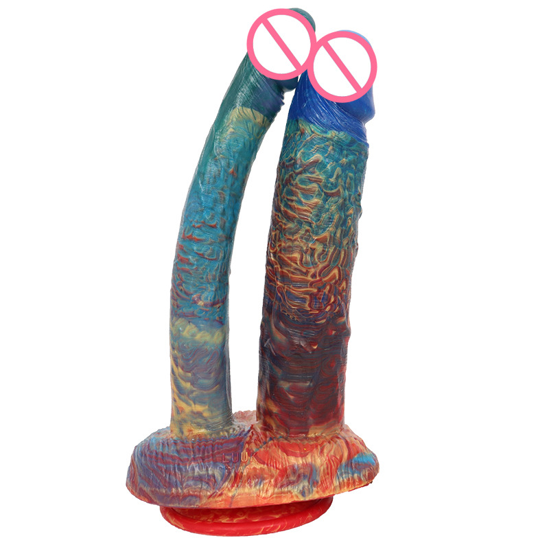 双头龙女同拉拉自慰性玩具 彩色u形肛塞情趣用品阴肛自慰高潮棒