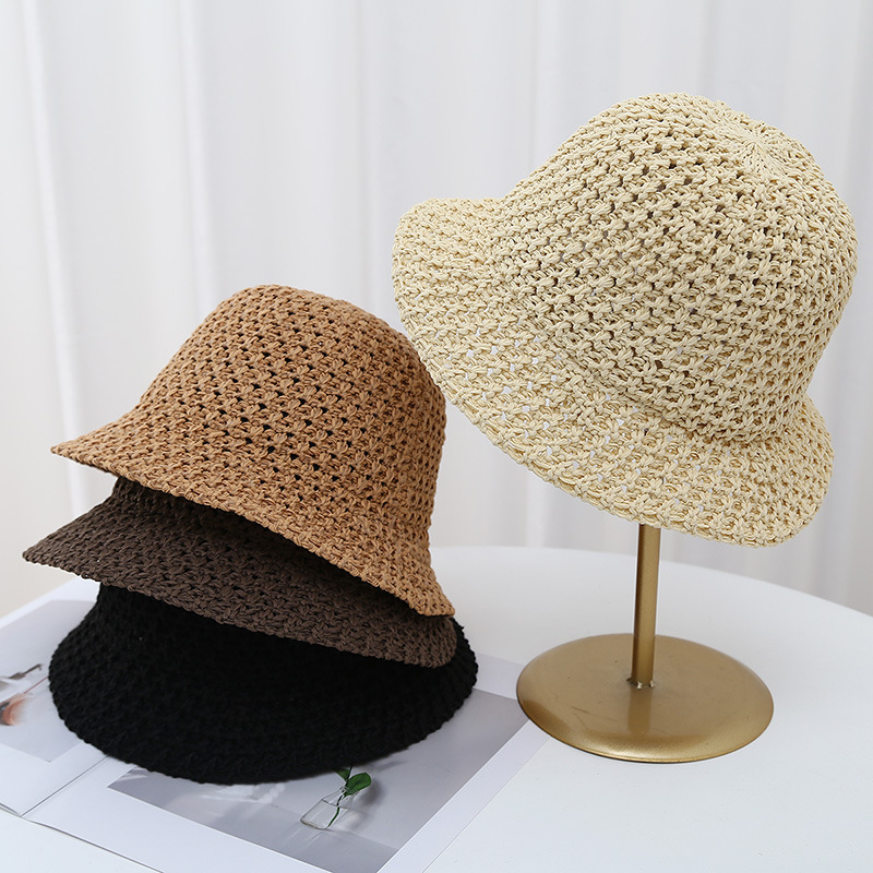 秋范夏天帽子女百搭日系大脸显瘦折叠易携带水桶帽新款防晒沙滩太