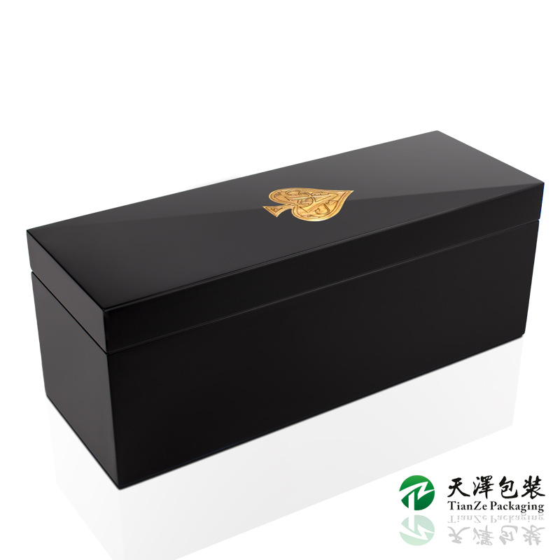 高档黑桃a烤漆酒盒木质钢琴漆红酒礼盒包装洋酒高端木盒-阿里巴巴