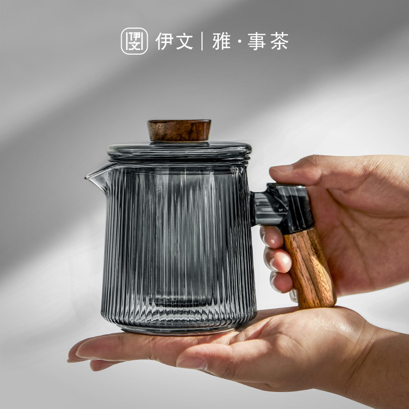 批发旅行功夫茶具套装便携式泡茶壶玻璃快客杯一壶四杯户外露营泡