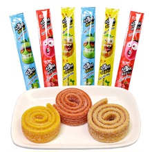 韩国 海太草莓苹果柠檬酸味糖24g长舌头条果汁软糖儿童零食品