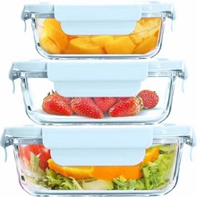 水果便当盒可蒸煮食品玻璃保鲜盒冰箱冷冻学生午餐玻璃饭盒微波炉
