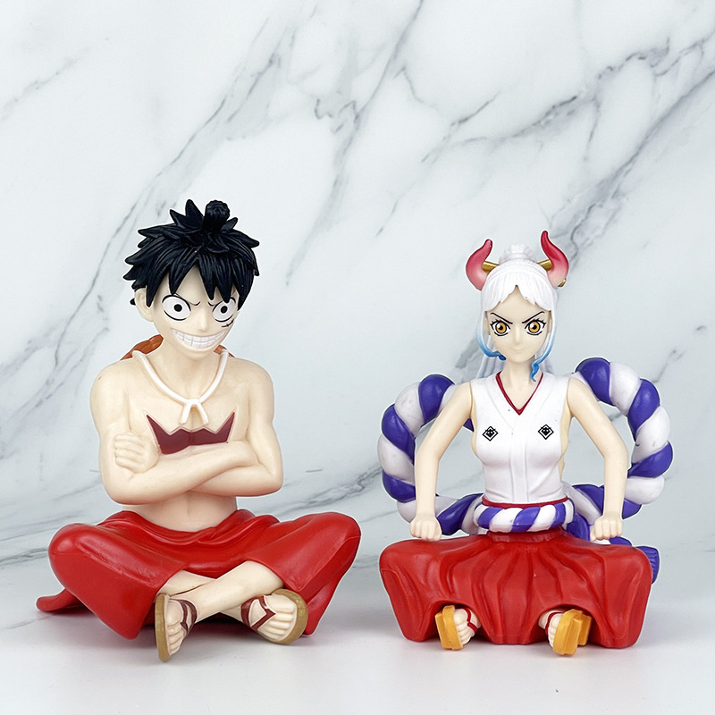 两款坐姿路飞大和手办海贼 和之国 航海王手办 坐姿摆件手办模型
