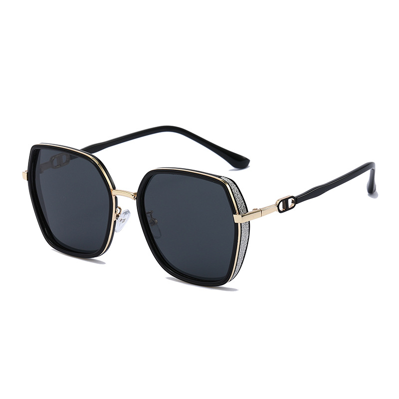 Internet Influencer Street Snap Polarized Sunglasses Women's Fashion Trend Starlight Thin and Glittering Sun-Shade Glasses Outdoor Travel Sunglasses 8193