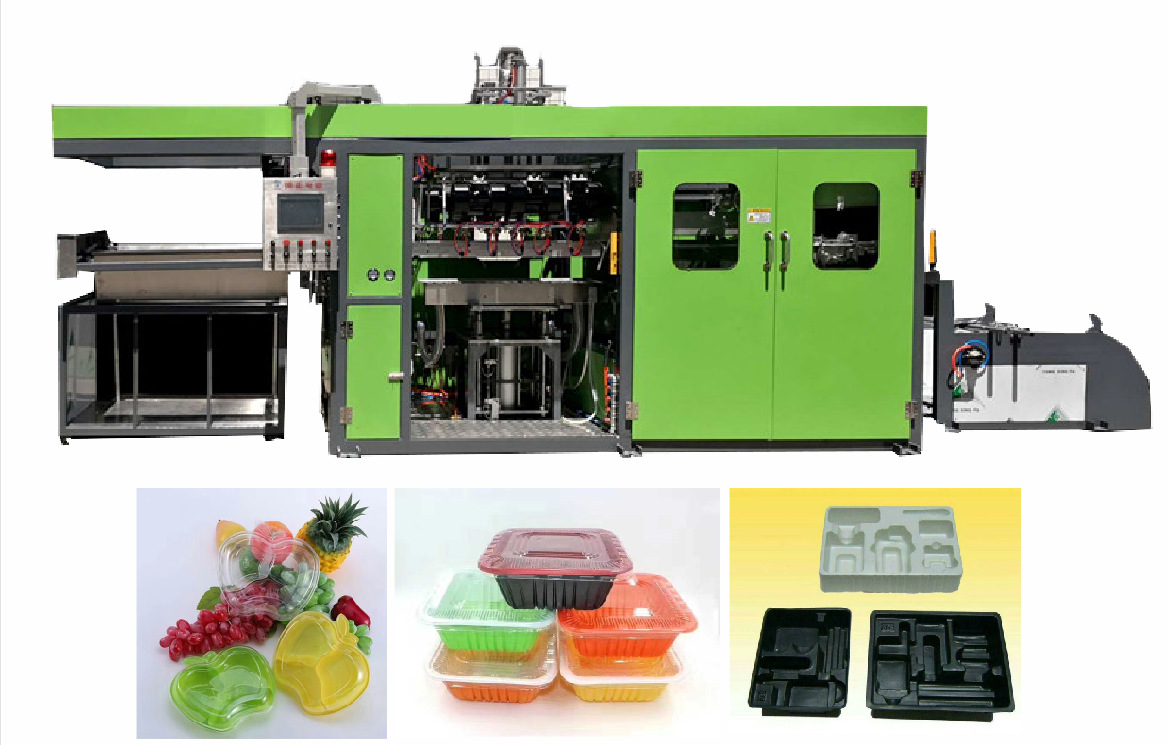厂家pp  pet pla玉米秸杆快餐盒设备吸塑真空成型机