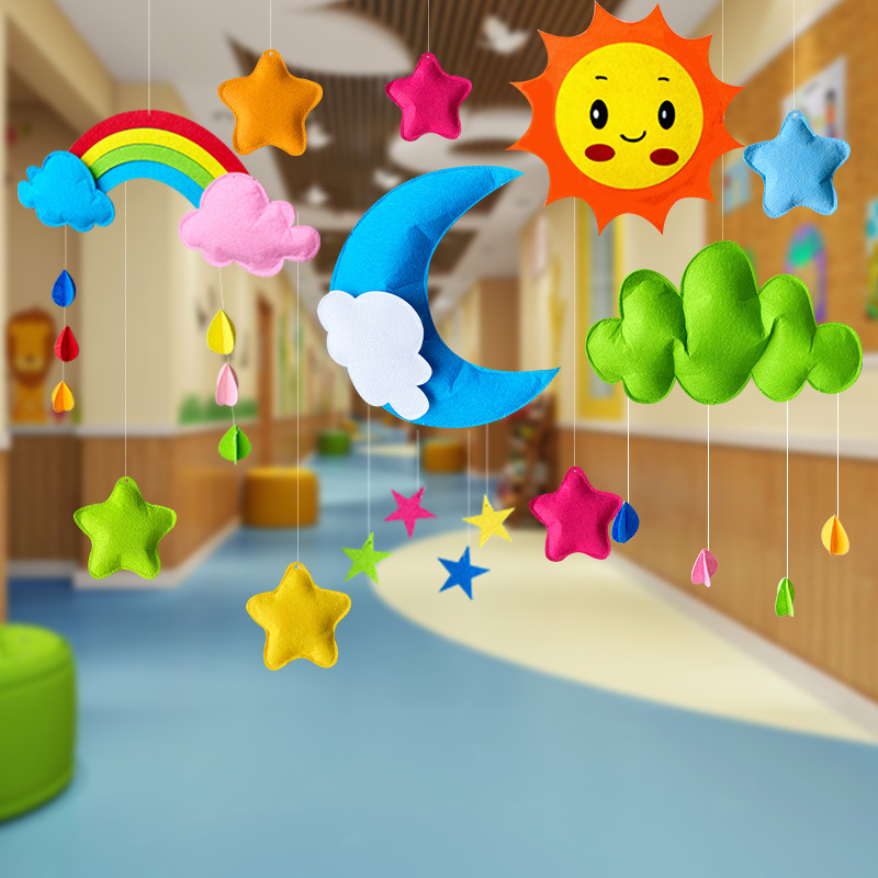 幼儿园吊饰吊顶装饰品教室走廊屋顶悬挂物开学啦布置挂件空中挂饰