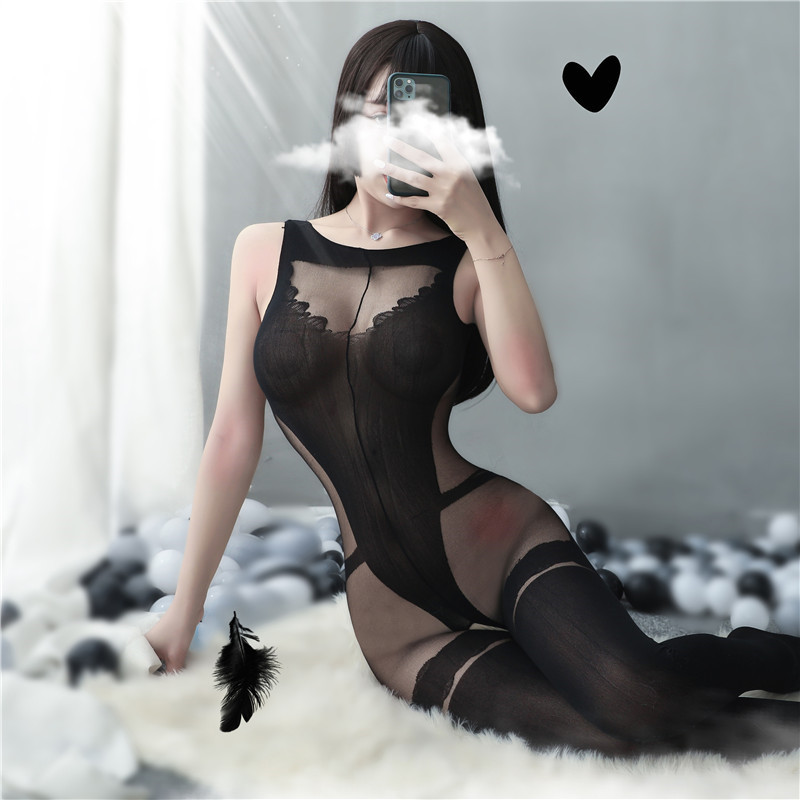 Sexy Lingerie Stockings Jumpsuit Shredded Temptation Transparent Funny Sex Suit Passion See-through Uniform Large Size Women