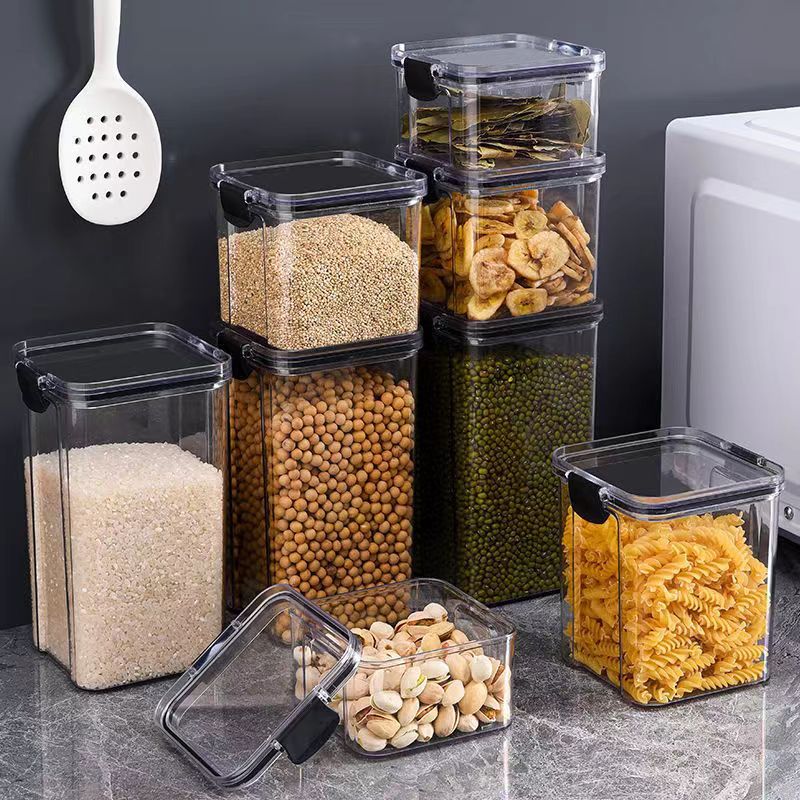 厨房五谷杂粮密封罐冰箱食品保鲜盒干货茶叶储物罐透明零食收纳盒