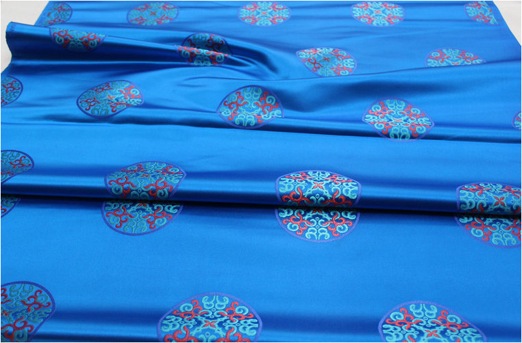 中式唐装童装蒙古袍藏袍影视舞台丝绸面料装饰抱枕提花织锦缎布料