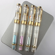 High Quality 008 Plastic Fountain Pen Transparent White跨境