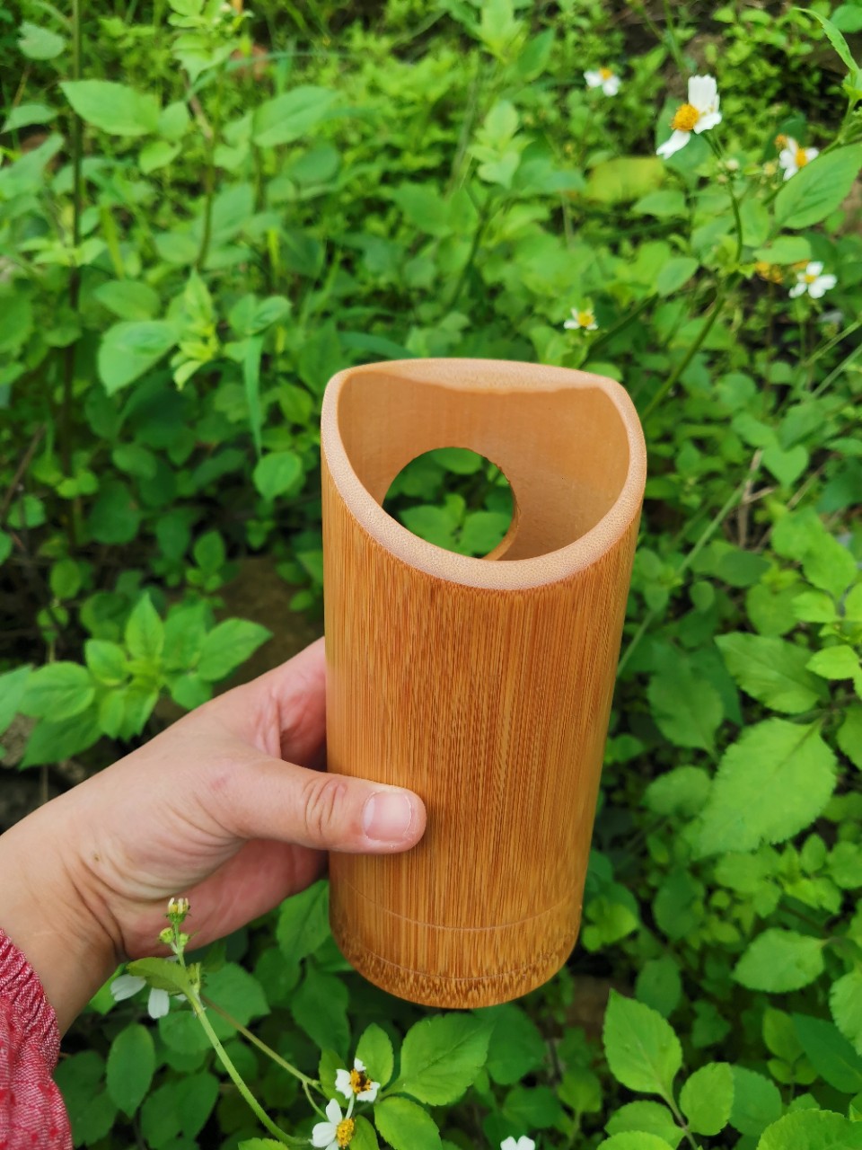 竹质带孔斜口筷子筒竹筷筒提筒挂筒筷子筒笔筒竹筒