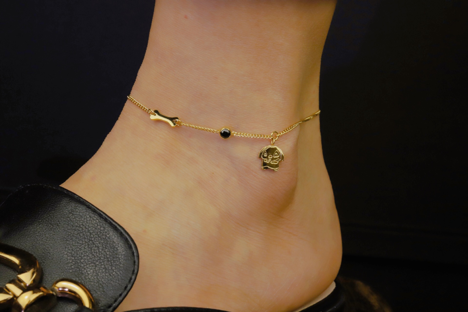 钛钢足链不易掉色链子女2021新款欧美可爱个性韩版时尚流行脚链